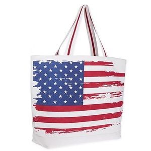American Flag Tote Bag in Red/White/Blue